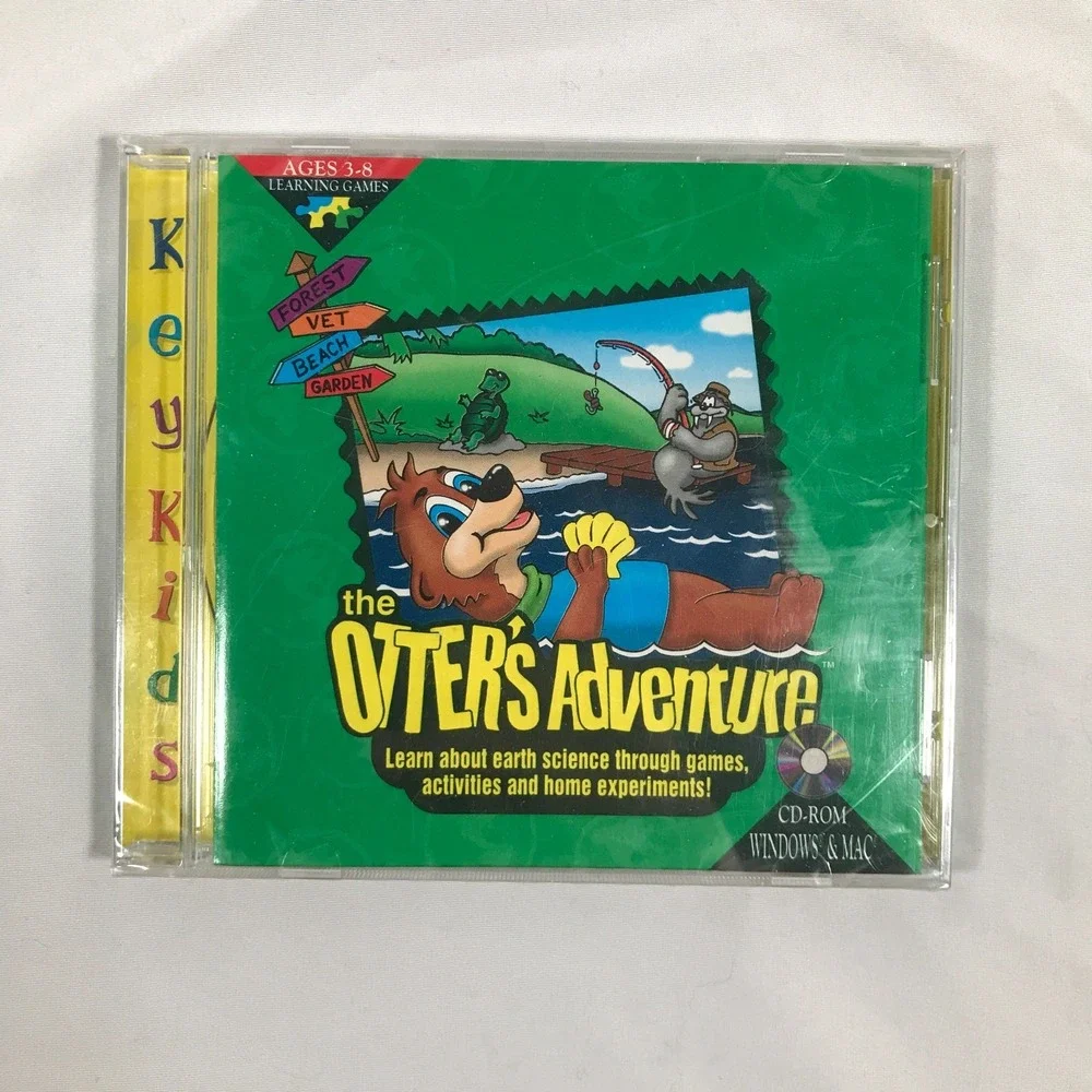 The Otters Adventure SoftKey KeyKids PC CD-ROM Vintage Educational Game Ages 3-8